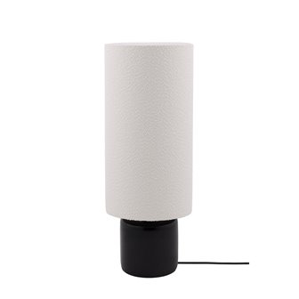 Lampa stojąca ceramiczna czarna boucle Florian japandi